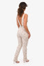 Naeem Kahn Custom Ivory Mesh Beaded Jumpsuit SIze S