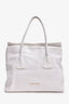 Burberry White Leather 'Baynard' Shoulder Bag