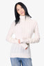 Jacquemus White La Maille Sofia Turtleneck Sweater Size 38