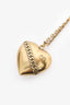Christian Dior Vintage Gold Tone Heart Necklace