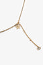Christian Dior Vintage Gold Tone Heart Necklace