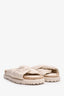Christian Dior Cream Cannage Leather Knotted Sandals Size 37
