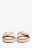 Christian Dior Cream Cannage Leather Knotted Sandals Size 37