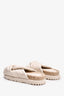 Christian Dior Cream Cannage Leather Knotted Sandals Size 37