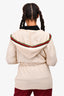 Gucci Cream Hooded Drawstring Cardigan Size S