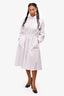 Hermès White Cotton Zip Cinched 'Elastic' Dress Size 36