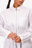 Hermès White Cotton Zip Cinched 'Elastic' Dress Size 36