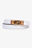 Hermès 2020 White Leather Collier de Chien Belt RGHW