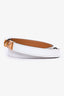 Hermès 2020 White Leather Collier de Chien Belt RGHW