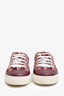 Louis Vuitton Red Leather/Canvas Logo Print Sneakers Size 36.5
