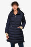 Moncler Navy Down 'Flammette' Coat Size 1