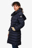 Moncler Navy Down 'Flammette' Coat Size 1