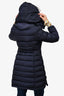 Moncler Navy Down 'Flammette' Coat Size 1