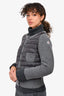Moncler Grey Padded 'Maglione Tricot' Knit Cardigan Size L