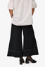 Rejina Pyo Black Wool Reverse Stitch Culottes Size 8
