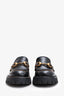 Gucci Black Brushed Leather Lug Loafers Size 36.5