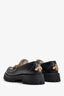 Gucci Black Brushed Leather Lug Loafers Size 36.5