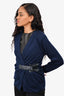 Dries van Noten Wool Shoulder Pad Wrap Cardigan Size M