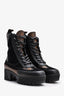 Louis Vuitton Brown/Black Leather Monogram Laureate Boots Size 37