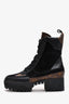 Louis Vuitton Brown/Black Leather Monogram Laureate Boots Size 37