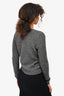 Loro Piana Grey Cashmere/Silk Button Detailed Sweater Size 38
