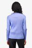 Pleats Please Issey Miyake Purple Pleather High Neck Top Size 3