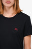 Burberry Black Logo Embroidered T-Shirt Size XS Men