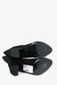 Christian Dior Black Suede Knee High Heeled Boots with Silver Detail Size 38.5