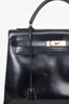 Hermès 1980 Black Box Leather Kelly 32 'As Is'