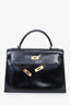 Hermès 1980 Black Box Leather Kelly 32 'As Is'