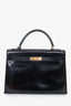 Hermès 1980 Black Box Leather Kelly 32 'As Is'