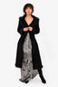 Joseph Black Lambskin Long Belted Coat Size 36