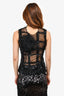 Simone Rocha Black Mesh Tinsel Sleeveless Top Size 4