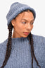 Fabiana Filippi Blue Mohair/Wool Sleeveless Sweater with Matching Hat Size M