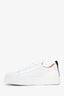 Chloe White Leather Scalloped 'Lauren' Sneakers Size 35