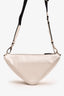 Prada White Leather Triangle Crossbody