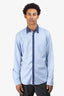 Prada Blue Two Tone Long-Sleeve Shirt Size 40 Mens