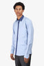 Prada Blue Two Tone Long-Sleeve Shirt Size 40 Mens