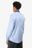 Prada Blue Two Tone Long-Sleeve Shirt Size 40 Mens