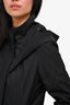 Mackage Black Zip-Up Hooded Shell Jacket Size S