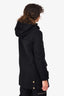 Burberry Brit Black Wool Duffle Hooded Coat Size 2