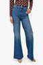 Mother Medium Wash Wide Leg Denim Jeans Size 24