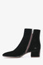 Gianvitto Rossi Brown Velvet Round Ankle Boots Size 38