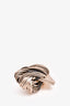 Katherine Kwei New York Champagne Metallic Fringe Clutch