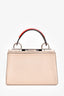 Proenza Beige Leather Snake Embossed Top Handle Bag
