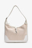 Hermès 2002 Cream Canvas/Leather Trim Hobo Shoulder Bag