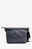 Lanvin Navy Quilted Leather Zip Pouch