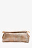 Roberto Cavalli Gold Metallic Zip Clutch