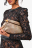 Roberto Cavalli Gold Metallic Zip Clutch