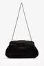 Tod's Black Satin Crystal Embellished Clutch
